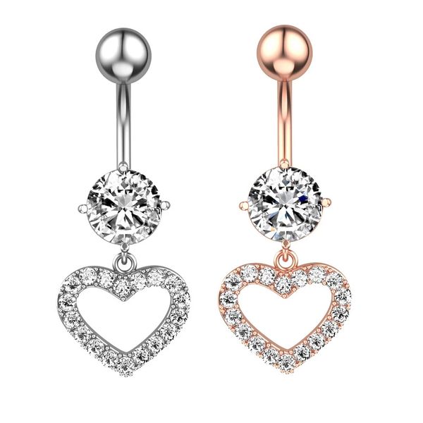 zircon fashion surgical stainless steel navel piercing heart belly button rings body jewely accessories, Silver
zircon fashion surgical stainless steel navel piercing heart belly button rings body jewely accessories, Silver