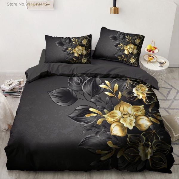 bedding sets black golden flower 3d printed custom set 3 pieces single double duvet cover home textile bedspread pillowcase
bedding sets black golden flower 3d printed custom set 3 pieces single double duvet cover home textile bedspread pillowcase