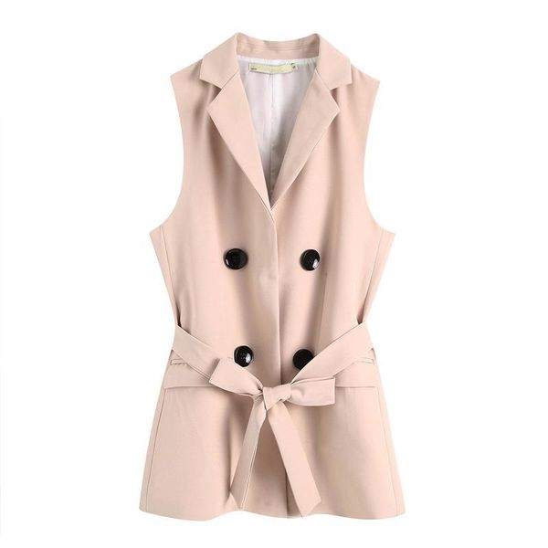 women's vests elegant sleeveless blazer women jacket casual button sashes work office coat lady waistcoat 2021 chalecos para mujer, Black;white
women's vests elegant sleeveless blazer women jacket casual button sashes work office coat lady waistcoat 2021 chalecos para mujer, Black;white