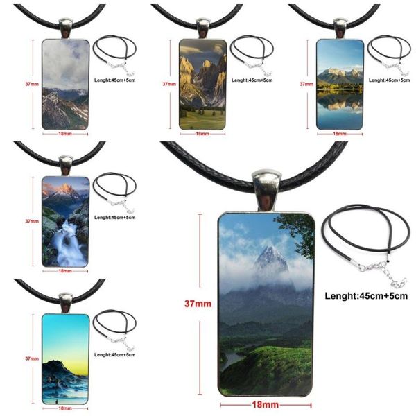 pendant necklaces for women party fashion glass cabochon rectangle necklace choker jewelry mountain nature, Silver
pendant necklaces for women party fashion glass cabochon rectangle necklace choker jewelry mountain nature, Silver