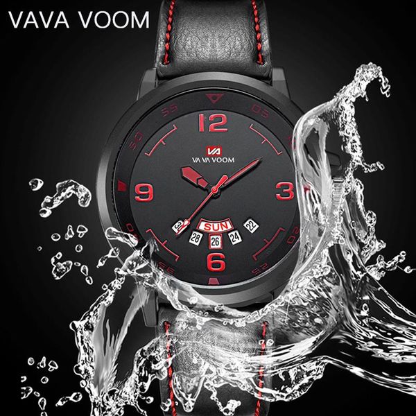 wristwatches vava voom men's quartz leather wrist watch with calendar male clock reloj hombres waterproof sports, Slivery;brown
wristwatches vava voom men's quartz leather wrist watch with calendar male clock reloj hombres waterproof sports, Slivery;brown
