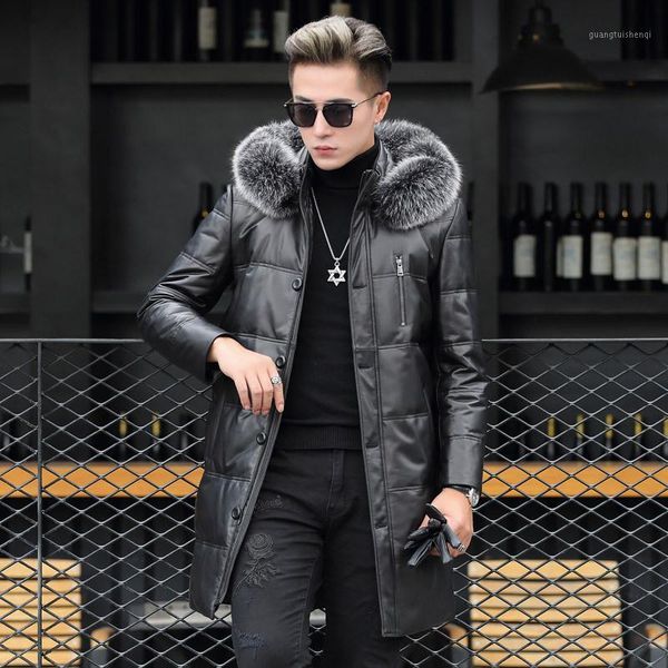 men's jackets real sheepskin leather jacket men winter down coats warm hooded clothes fur collar 2021 hommes veste pph1829 & faux, Black
men's jackets real sheepskin leather jacket men winter down coats warm hooded clothes fur collar 2021 hommes veste pph1829 & faux, Black