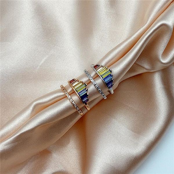 cluster rings double band rainbow ring adjustable opening for boyfriends girlfriends wedding engagement geometric design classic, Golden;silver
cluster rings double band rainbow ring adjustable opening for boyfriends girlfriends wedding engagement geometric design classic, Golden;silver