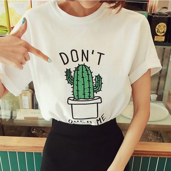 funny cactus print fashion harajuku womens graphic tee female, White
funny cactus print fashion harajuku womens graphic tee female, White