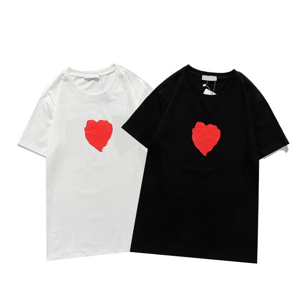 summer fashion lovers t-shirt round neck loose red love short sleeve comfortable cropped suitable for men and women, White;black
summer fashion lovers t-shirt round neck loose red love short sleeve comfortable cropped suitable for men and women, White;black