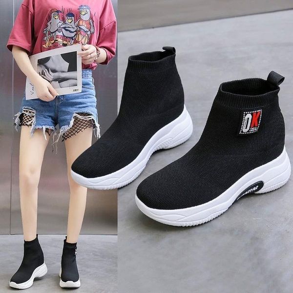 boots chunky sneakers ankle for women shoes 2021 woven knitted women's thick bottom increased high heels slip on, Black
boots chunky sneakers ankle for women shoes 2021 woven knitted women's thick bottom increased high heels slip on, Black