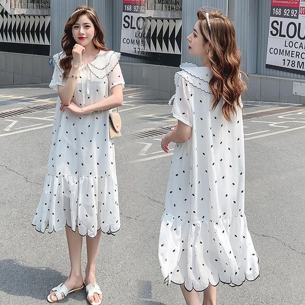 maternity dresses 9621# summer chic ins dot print chiffon long dress sweet lovely loose straight clothes for pregnant women pregnancy, White
maternity dresses 9621# summer chic ins dot print chiffon long dress sweet lovely loose straight clothes for pregnant women pregnancy, White