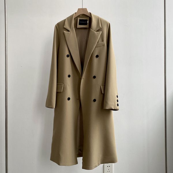 women's trench coats spring new double-breasted long woman coat turn down collar straight casual women jacket fashion loose outwea, Tan;black
women's trench coats spring new double-breasted long woman coat turn down collar straight casual women jacket fashion loose outwea, Tan;black