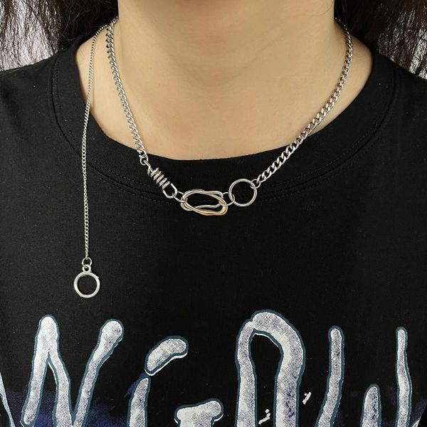 pendant necklaces fashion choker irregular chain necklace creativity personality man women simple bar party street dance jewelry, Silver
pendant necklaces fashion choker irregular chain necklace creativity personality man women simple bar party street dance jewelry, Silver