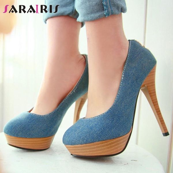 dress shoes sarairis cool autumn platform pumps classic spring denim women high thin heels party woman, Black
dress shoes sarairis cool autumn platform pumps classic spring denim women high thin heels party woman, Black