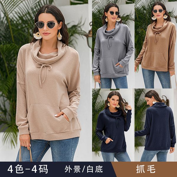 2021 autumn winter cashmere women's sweater loose long sleeve solid color pullover plush top, Black
2021 autumn winter cashmere women's sweater loose long sleeve solid color pullover plush top, Black