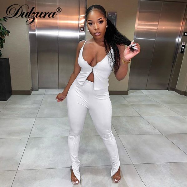 solid women two piece strap zipper camis slit leggings set bodycon stretch streetwear autumn winter sporty workout, Black;white
solid women two piece strap zipper camis slit leggings set bodycon stretch streetwear autumn winter sporty workout, Black;white