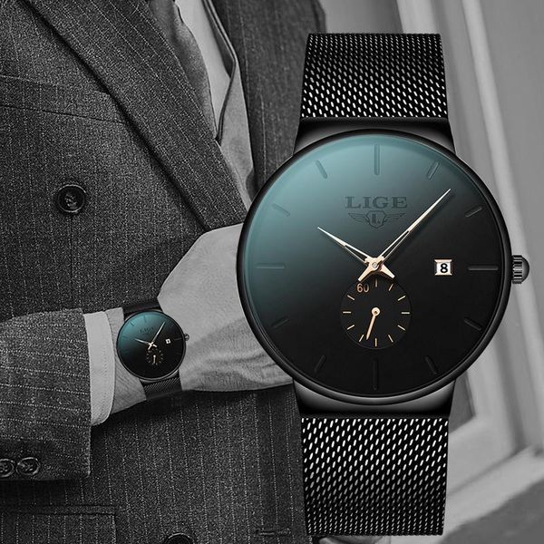 wristwatches 2021 lige fashion watch for men waterproof date quartz clock slim mesh sports wristwatch relogio masculino, Slivery;brown
wristwatches 2021 lige fashion watch for men waterproof date quartz clock slim mesh sports wristwatch relogio masculino, Slivery;brown