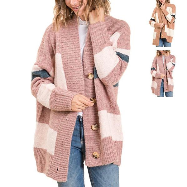 women's knits & tees knitted cardigan womens sweaters striped loose fall 2021 women clothing, White
women's knits & tees knitted cardigan womens sweaters striped loose fall 2021 women clothing, White