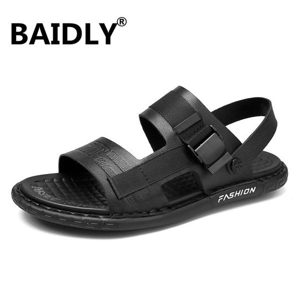 sandals brand men leather fashion slippers male breathable summer beach outdoor casual shoes sandalia masculina, Black
sandals brand men leather fashion slippers male breathable summer beach outdoor casual shoes sandalia masculina, Black