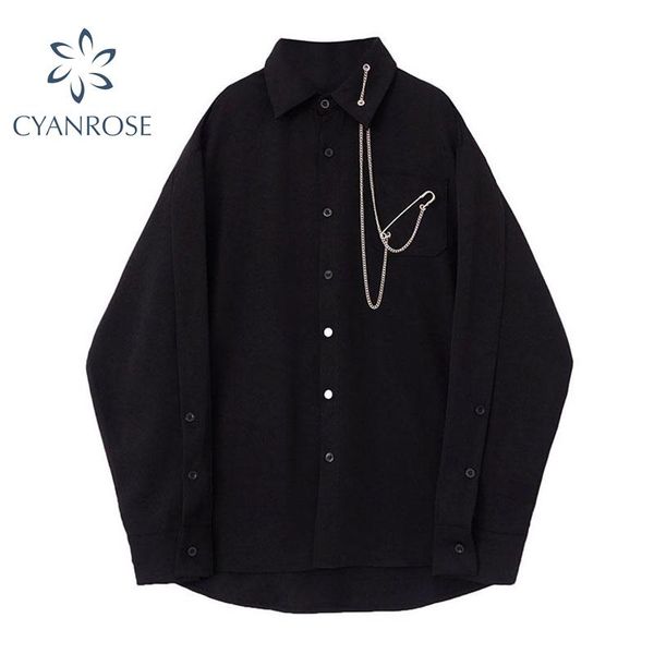 women's blouses & shirts 2021 spring gothic punk long sleeve black vintage high street harajuku oversize shirt female cardigan, White
women's blouses & shirts 2021 spring gothic punk long sleeve black vintage high street harajuku oversize shirt female cardigan, White