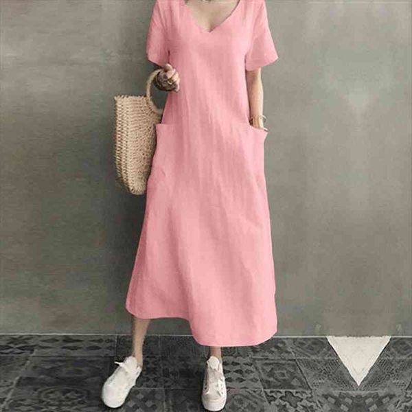 vintage solid maxi dress womens summer sundress short sleeve cotton linen vestidos female v neck robe plus size 5xl, White
vintage solid maxi dress womens summer sundress short sleeve cotton linen vestidos female v neck robe plus size 5xl, White