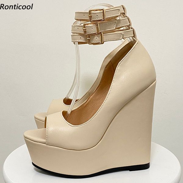 rontic handmade women pumps pu ankle strap wedges heels peep toe yellow pink beige night club shoes women us plus size 5-20, Black
rontic handmade women pumps pu ankle strap wedges heels peep toe yellow pink beige night club shoes women us plus size 5-20, Black