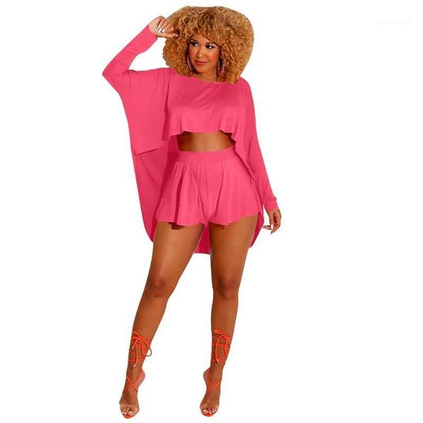 women's tracksuits solid two piece set women summer clothes 2021 loose batwing long sleeve cropped tee shirt + elastic waist casual sho, Gray
women's tracksuits solid two piece set women summer clothes 2021 loose batwing long sleeve cropped tee shirt + elastic waist casual sho, Gray