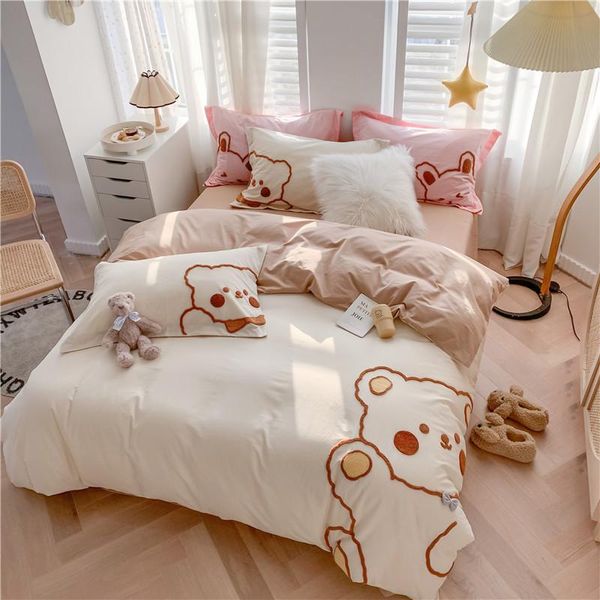 bedding sets ins cotton towel embroidered embroidery washable four piece set solid color sheet fitted
bedding sets ins cotton towel embroidered embroidery washable four piece set solid color sheet fitted