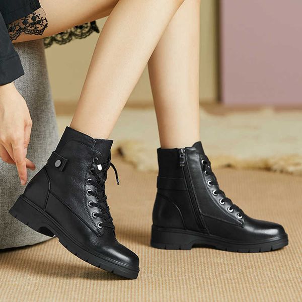 order martin 2021 autumn winter new british style leather flat bottom anti slip lace up side zipper short women's single boots, Black
order martin 2021 autumn winter new british style leather flat bottom anti slip lace up side zipper short women's single boots, Black