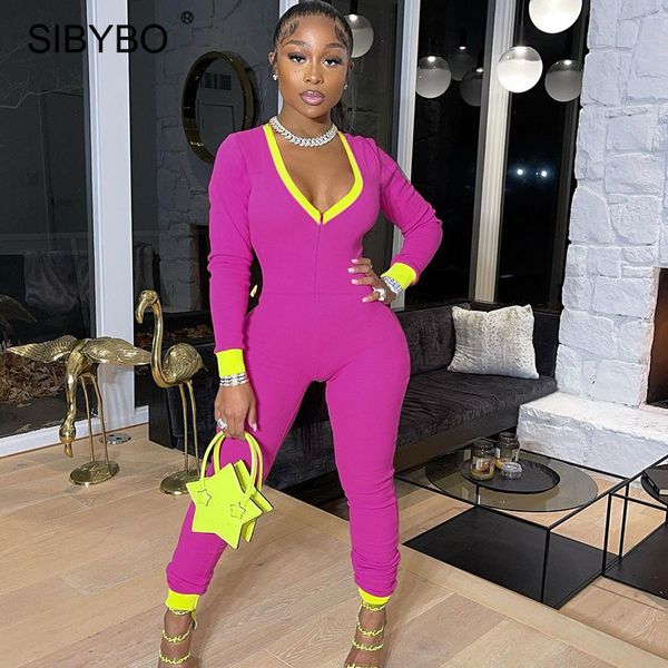 sibybo v-neck zipper one piece jumpsuit women patchwork long sleeve bodycon jumpsuits femme fitness rompers body overalls, Black;white
sibybo v-neck zipper one piece jumpsuit women patchwork long sleeve bodycon jumpsuits femme fitness rompers body overalls, Black;white