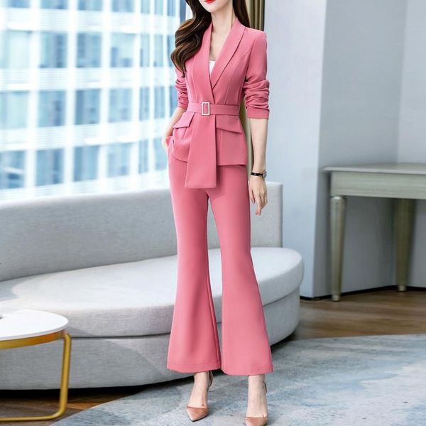 spring and autumn women's office suit v-neck two-piece sets female blazer +flare pant girly elegant pantsuit setup ladies, White
spring and autumn women's office suit v-neck two-piece sets female blazer +flare pant girly elegant pantsuit setup ladies, White