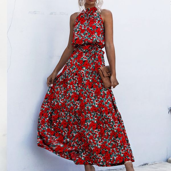 2021summer elegant beach women dress 2021 long print flowers polka-dot strap ladies halter boho dress vintage party ladies dress, Black;gray
2021summer elegant beach women dress 2021 long print flowers polka-dot strap ladies halter boho dress vintage party ladies dress, Black;gray