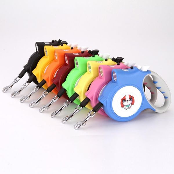 with night-light pet automatic traction rope dog walker leashes small leash 5m collars &
with night-light pet automatic traction rope dog walker leashes small leash 5m collars &