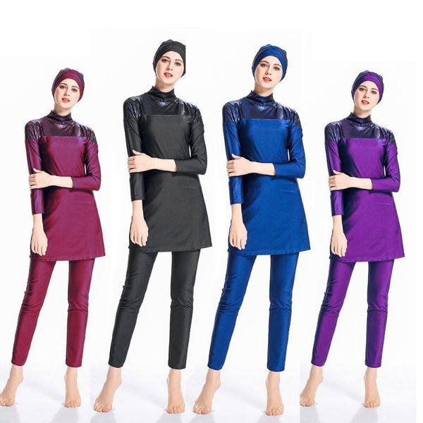 swim wear 2021 conservative swimsuit women muslim three-piece swimwear solid color bikini lady basic bathing suit with cap pants 4xl l
swim wear 2021 conservative swimsuit women muslim three-piece swimwear solid color bikini lady basic bathing suit with cap pants 4xl l