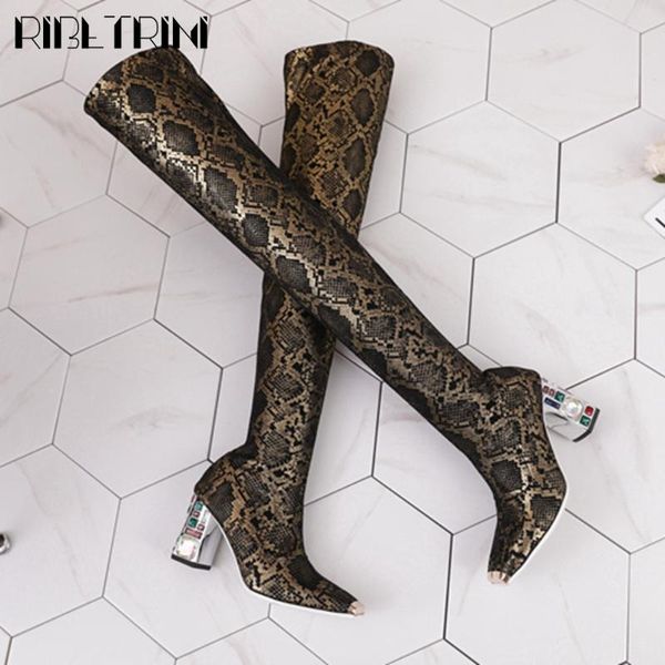 boots ribetrini girl high heels pointed toe snake print designer shoes knee women fashion, Black
boots ribetrini girl high heels pointed toe snake print designer shoes knee women fashion, Black