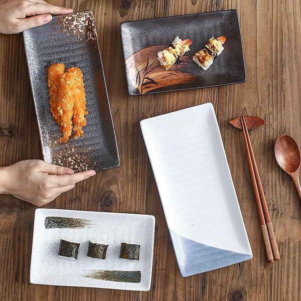 dishes & plates sushi set,10 in,7.8 in ceramic flat rectangular serving tray plates, japan style cheese board platter
dishes & plates sushi set,10 in,7.8 in ceramic flat rectangular serving tray plates, japan style cheese board platter