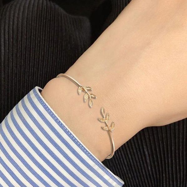 bangle fashion jewelry bracelet party rhinestone leaf bangles adjustable opening for women, Black
bangle fashion jewelry bracelet party rhinestone leaf bangles adjustable opening for women, Black