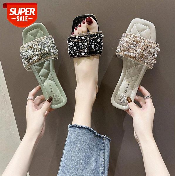 sandals and slippers for women's outer wear korean style pearl bowknot student fashion open-toed flat women #e42v, Black
sandals and slippers for women's outer wear korean style pearl bowknot student fashion open-toed flat women #e42v, Black