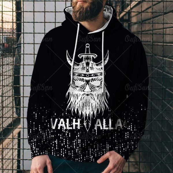 men's hoodies & sweatshirts skull print men hip hop nordic pirate pattern crew neck pullovers oversize loose streetwear clothes, Black
men's hoodies & sweatshirts skull print men hip hop nordic pirate pattern crew neck pullovers oversize loose streetwear clothes, Black
