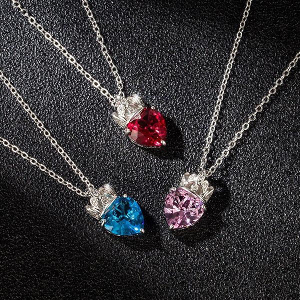 pendant necklaces european and american fashion queen women's crown peach heart high-grade clavicle chain love necklace, Silver
pendant necklaces european and american fashion queen women's crown peach heart high-grade clavicle chain love necklace, Silver