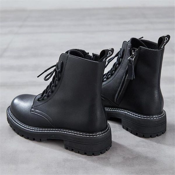 boots bzbfsky leather women's platform 2021 spring women ankle fashion brand thick soled zipper ladies shoes size 35-40, Black
boots bzbfsky leather women's platform 2021 spring women ankle fashion brand thick soled zipper ladies shoes size 35-40, Black
