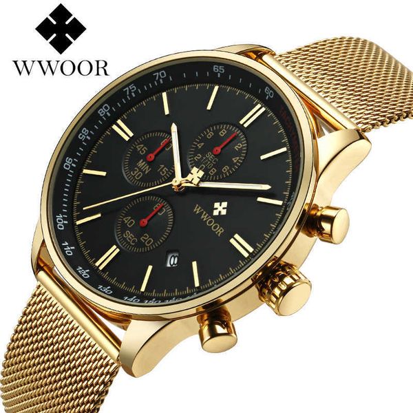 wwoor relogio masculino gold watch men quartz waterproof 50m chronograph men's wrist watches brand luxury stainless steel 210527, Slivery;brown
wwoor relogio masculino gold watch men quartz waterproof 50m chronograph men's wrist watches brand luxury stainless steel 210527, Slivery;brown
