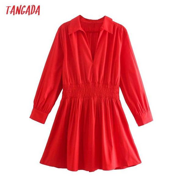 tangada autumn fashion women red cotton shirt dress long sleeve office ladies mini dress 2w109 210609, Black;gray
tangada autumn fashion women red cotton shirt dress long sleeve office ladies mini dress 2w109 210609, Black;gray