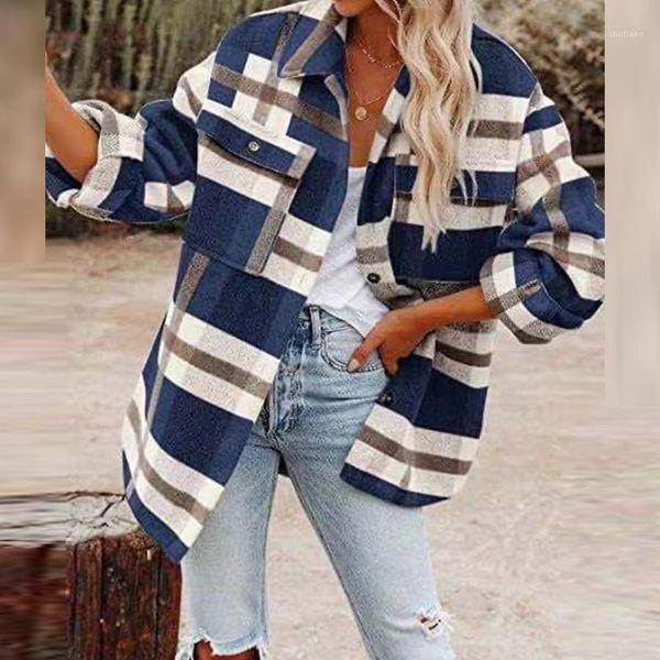 women's wool & blends 2021 winter checked women jacket down overcoat warm plaid long coat oversize thick woolen female streetwear, Black
women's wool & blends 2021 winter checked women jacket down overcoat warm plaid long coat oversize thick woolen female streetwear, Black