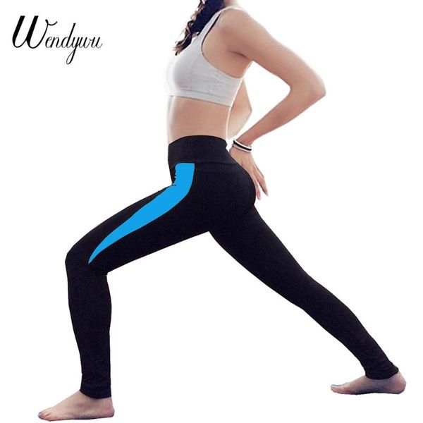 women's leggings wendywu fashion casual high waist blue striped black women stretch slim long
women's leggings wendywu fashion casual high waist blue striped black women stretch slim long