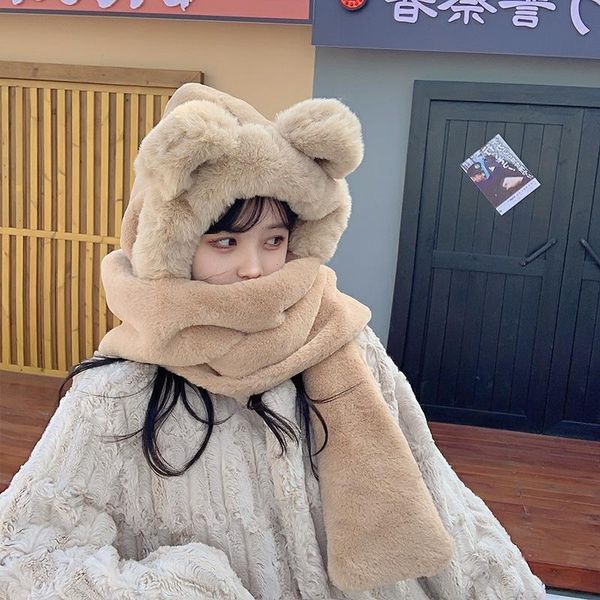 beanie/skull caps bear hat winter cute girl scarf gloves three piece set warm thickened plush bib, Blue;gray
beanie/skull caps bear hat winter cute girl scarf gloves three piece set warm thickened plush bib, Blue;gray