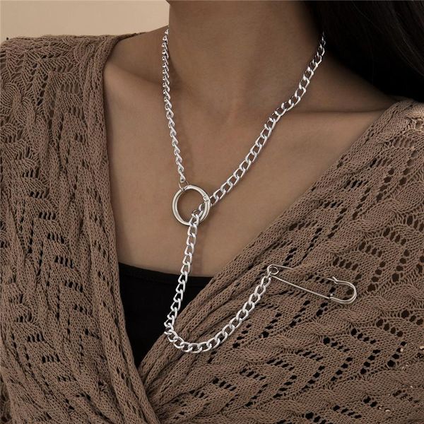 chains fashion chain wear round buckle necklace europe and america street s trendy female jewelry pin clothing wild, Silver
chains fashion chain wear round buckle necklace europe and america street s trendy female jewelry pin clothing wild, Silver