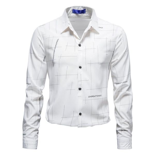 men's casual shirts 2022 spring men loose shirt with long sleeves dotted stripe pattern for, White;black
men's casual shirts 2022 spring men loose shirt with long sleeves dotted stripe pattern for, White;black