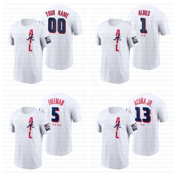 ronald acuna jr. 2021 all-star game t-shirt jerseys ozzie albies austin riley freddie an dansby swanson shane greene josh donaldson, Blue;black
ronald acuna jr. 2021 all-star game t-shirt jerseys ozzie albies austin riley freddie an dansby swanson shane greene josh donaldson, Blue;black