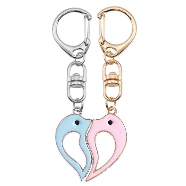 keychains 2-piece couple keychain animal dolphin stitching heart-shaped pendant fashion men and women jewelry valentine's day gift, Silver
keychains 2-piece couple keychain animal dolphin stitching heart-shaped pendant fashion men and women jewelry valentine's day gift, Silver