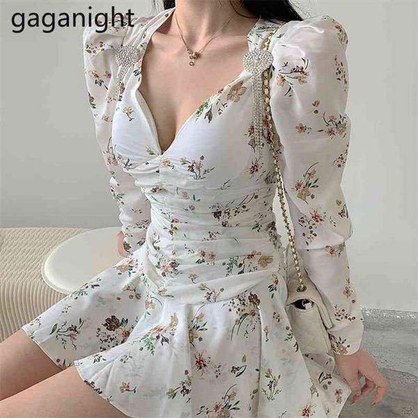 women dresses spring summer v neck floral print chiffon puff sleeve a line wrap mini elegant vestidos 210601, Black;gray
women dresses spring summer v neck floral print chiffon puff sleeve a line wrap mini elegant vestidos 210601, Black;gray