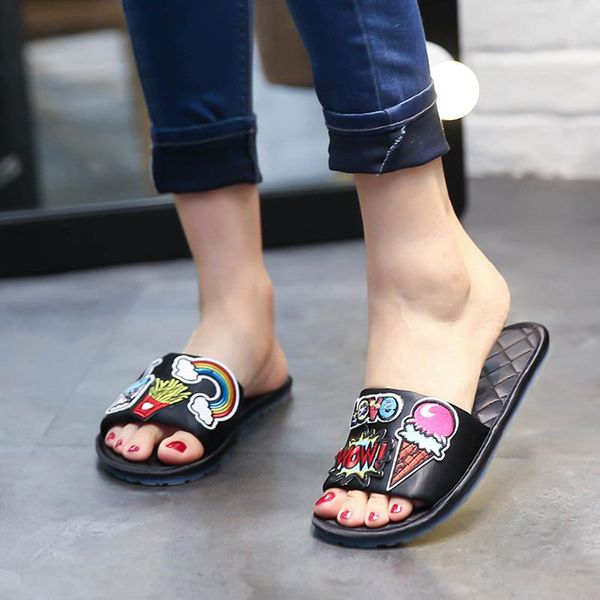 women's shoes 2021 summer slippers platform graffiti flower home silk warm non-slip flat cotton 302, Black
women's shoes 2021 summer slippers platform graffiti flower home silk warm non-slip flat cotton 302, Black