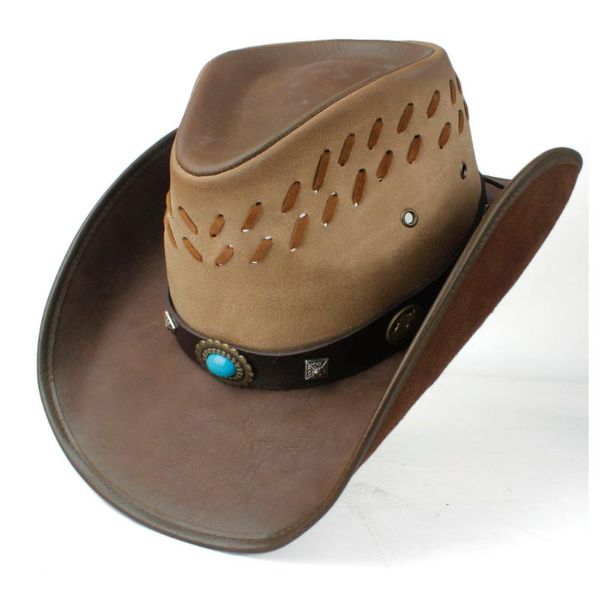 cloches 2021 100% leather men women western cowboy hat wide brim outdoor sombrero hombre jazz, Blue;gray
cloches 2021 100% leather men women western cowboy hat wide brim outdoor sombrero hombre jazz, Blue;gray