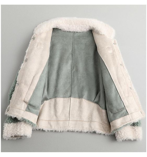 women's fur & faux coat female sheep shearling wool coats winter jacket women clothes 2021 korean jackets manteau femme my4223 s, Black
women's fur & faux coat female sheep shearling wool coats winter jacket women clothes 2021 korean jackets manteau femme my4223 s, Black